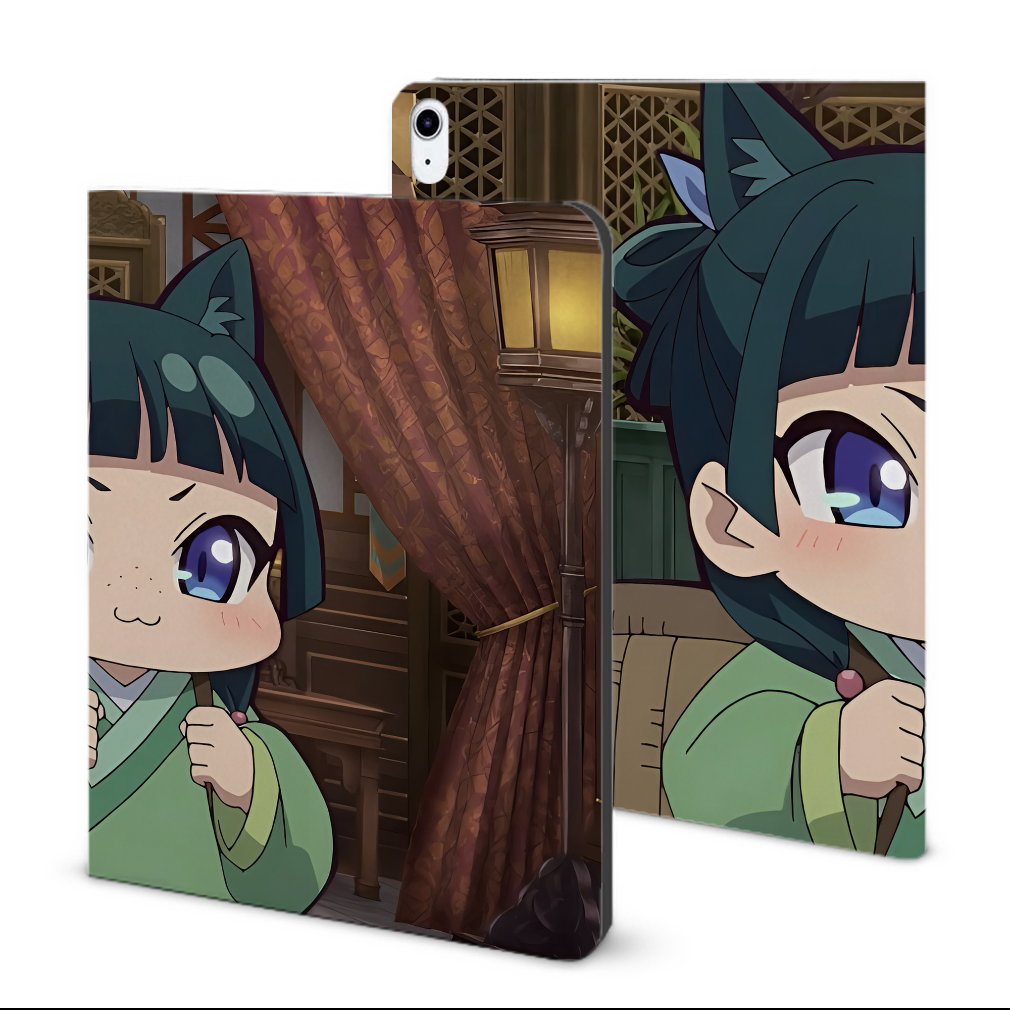 （画像用） 薬屋のひとりごと The Apothecary Diaries IPad ケース ブック型 PUレザー TPU 耐衝撃 軽量 薄型 ペン収納なし 全面保護 IPad 各モデル対応